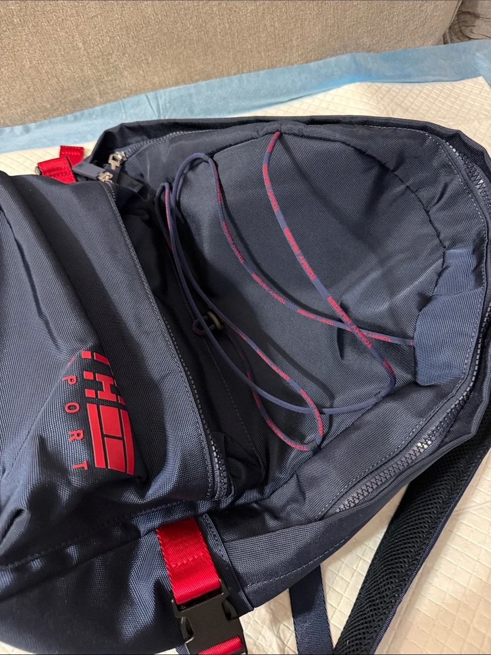 Tommy Hilfiger Navy Backpack with Red Accents